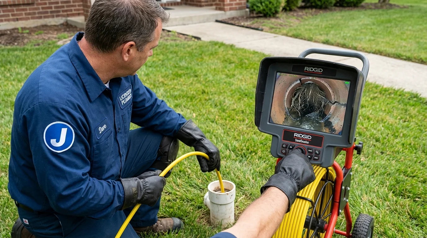 Sewer camera inspection being performed by Johns Plumbing LLC in Frisco
